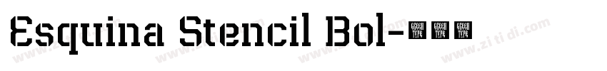 Esquina Stencil Bol字体转换